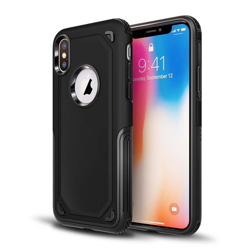 mobiletech-iPhone-Xs-Max-Tough-Armor-Hybrid-Case-Black